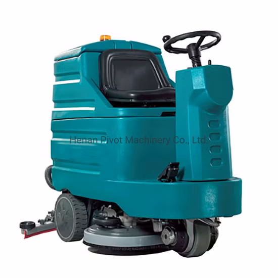 Gelbe kleine 13-Zoll-Bürste, elektrische rotierende, handgeführte, automatische Epoxidharz-Gymnastikfliesen-Holzboden-Boden-Scheuersaugmaschine